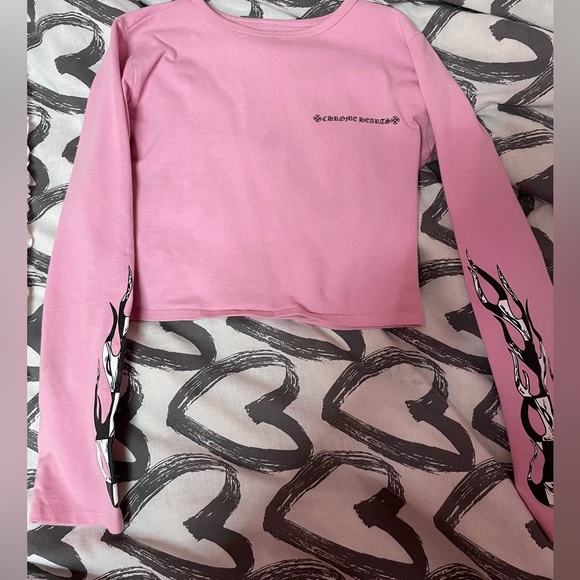 chrome hearts matty boy pink crop top - Picture 3 of 6